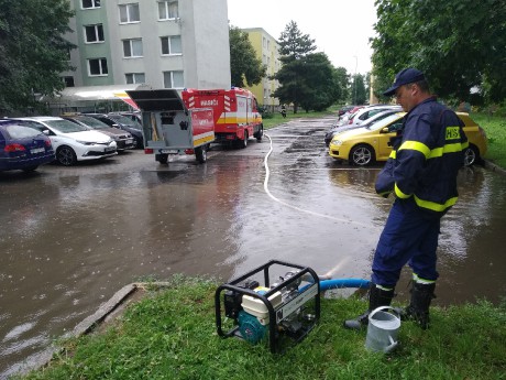 Výjazd k zaplavenej ploche na sídlisku Lúky vo Vrábloch - rok 2019; 02