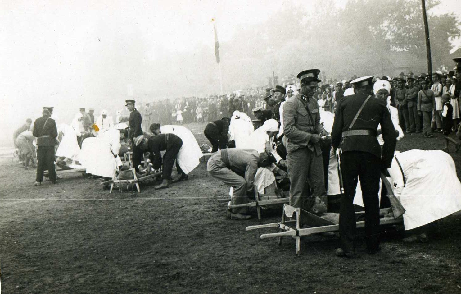 Prehliadka hasičských zborov - Staré ihrisko Vráble 1936; 08